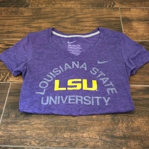 LSU v neck tee
